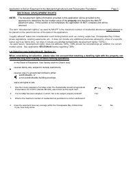 Application to Sell an Easement - Maryland, Page 3