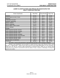 Heavy Construction Wage Rates - City of Houston, Texas, Page 3