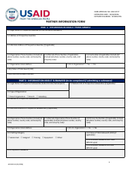 Form AID500-13 Partner Information Form