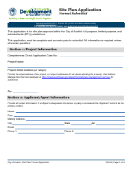 Site Plan Application - City of Austin, Texas