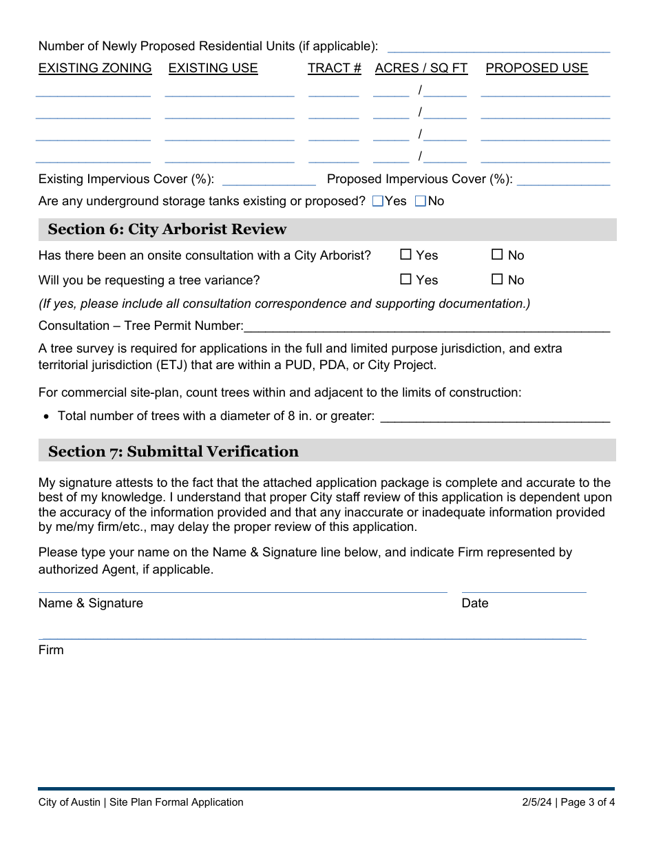Site Plan Application - City of Austin, Texas, Page 3