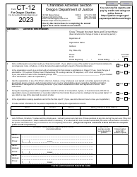 Document preview: Form CT-12 Charitable Activities Form for Foreign Charities - Oregon, 2023