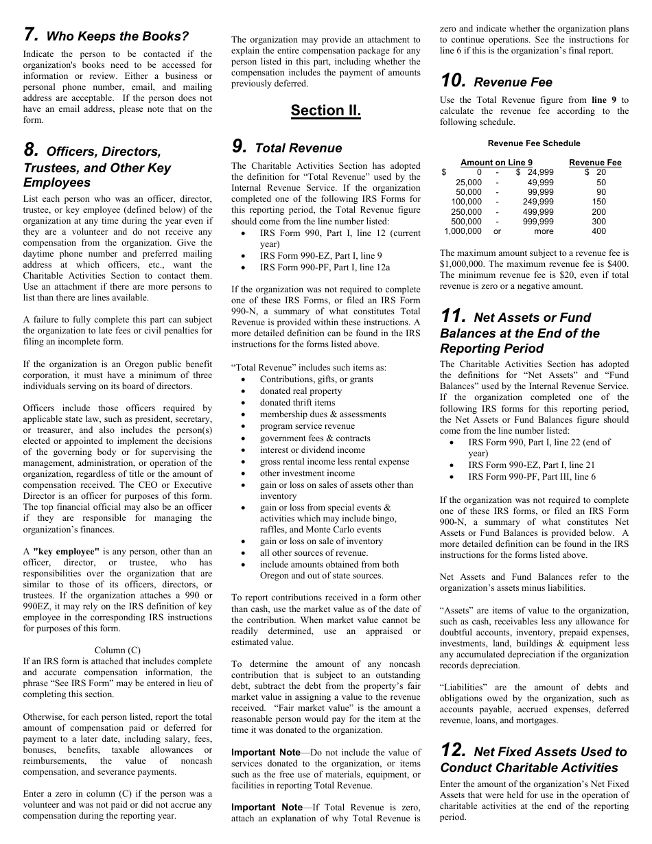 Form CT-12 Charitable Activities Form for Foreign Charities - Oregon, Page 5