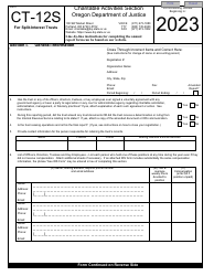 Document preview: Form CT-12S Charitable Activities Form for Split-Interest Trusts - Oregon, 2023