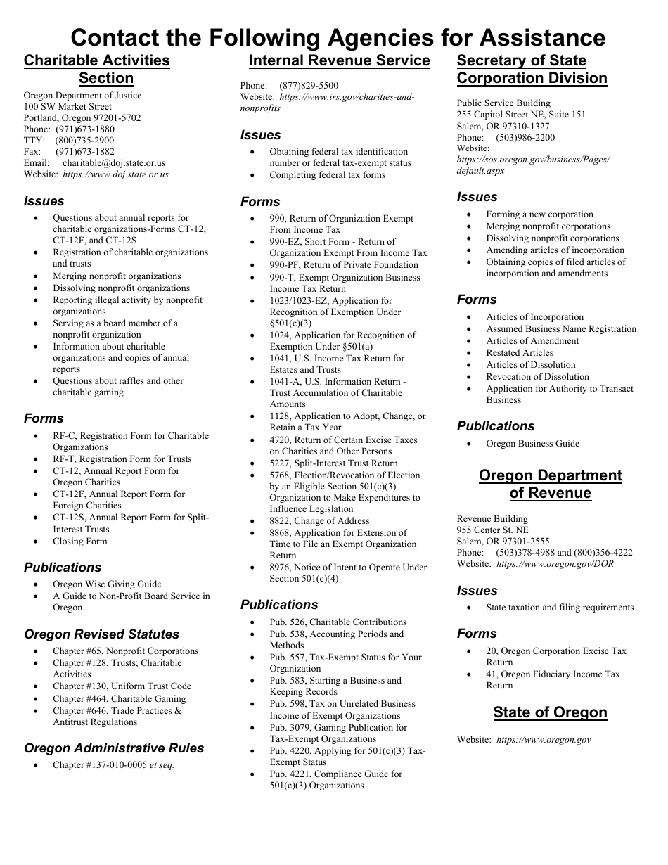 Form CT-12S Charitable Activities Form for Split-Interest Trusts - Oregon, Page 6