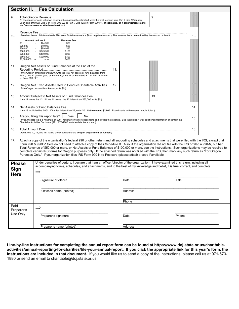 Form CT-12F Charitable Activities Form for Foreign Charities - Oregon, Page 2