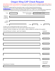 ORWG Form 173-103 Oregon Wing CAP Check Request