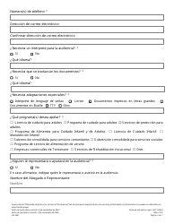Formulario HS-3541 Solicitud Consolidada De Apelacion Que No Sea Para Asistencia Familiar - Tennessee (Spanish), Page 2