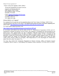 Form HS-3541 Consolidated Child Support and Non-family Assistance Appeal Request - Tennessee, Page 7