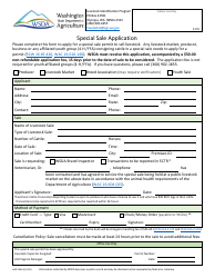Document preview: Form AGR-7046 Special Sale Application - Washington