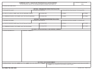 DA Form 7768 Command Supply Discipline Program Evaluation Report