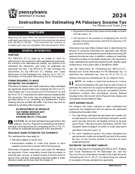 Document preview: Instructions for Form REV-414 (F), PA-41 ES (F) - Pennsylvania, 2024