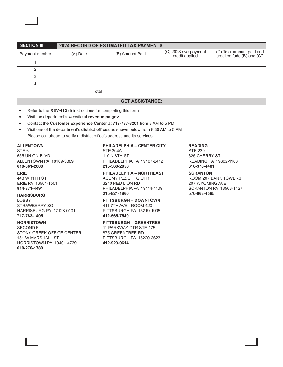 Form REV414 (I) Download Printable PDF or Fill Online Individuals