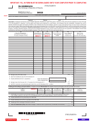 Document preview: Form PA-40 Schedule D Sale, Exchange or Disposition of Property - Pennsylvania, 2023