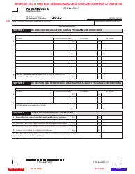 Document preview: Form PA-40 Schedule O Other Deductions - Pennsylvania, 2023