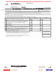 Document preview: Form PA-40 Schedule T Gambling and Lottery Winnings - Pennsylvania, 2023