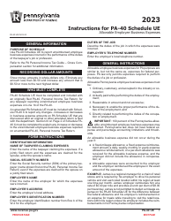 Form PA-40 Schedule UE Allowable Employee Business Expenses - Pennsylvania, Page 3