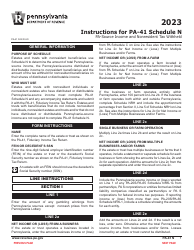 Form PA-41 Schedule N Pa-Source Income and Nonresident Tax Withheld - Pennsylvania, Page 3