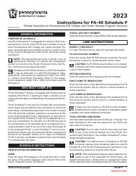 Form PA-40 Schedule P Refund Donations to Pennsylvania 529 College and Career Savings Program Accounts - Pennsylvania, Page 3