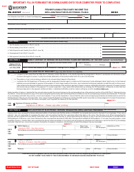 Form PA-8453F Pennsylvania Fiduciary Income Tax Declaration for Electronic Filing - Pennsylvania