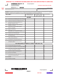 Form PA-41 Schedule X Amended Pa Fiduciary Income Tax Schedule - Pennsylvania