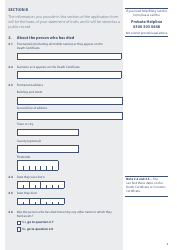 Form PA1A Probate Application - Without a Will - Probate Practitioners - United Kingdom, Page 8