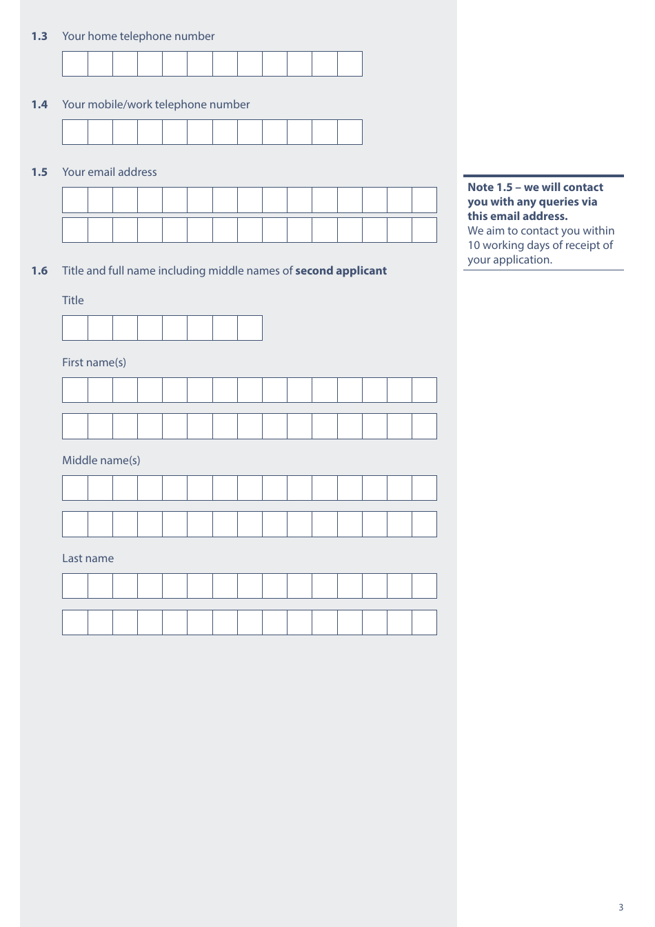 Form PA1A Probate Application - Without a Will - Citizen Applicants - United Kingdom, Page 3
