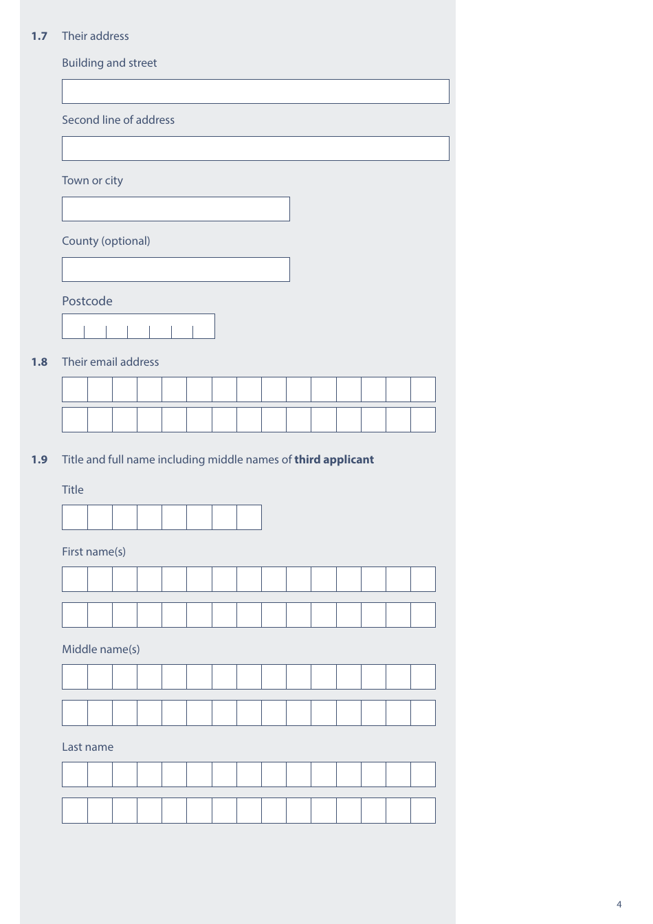 Form PA1A Probate Application - Without a Will - Citizen Applicants - United Kingdom, Page 4