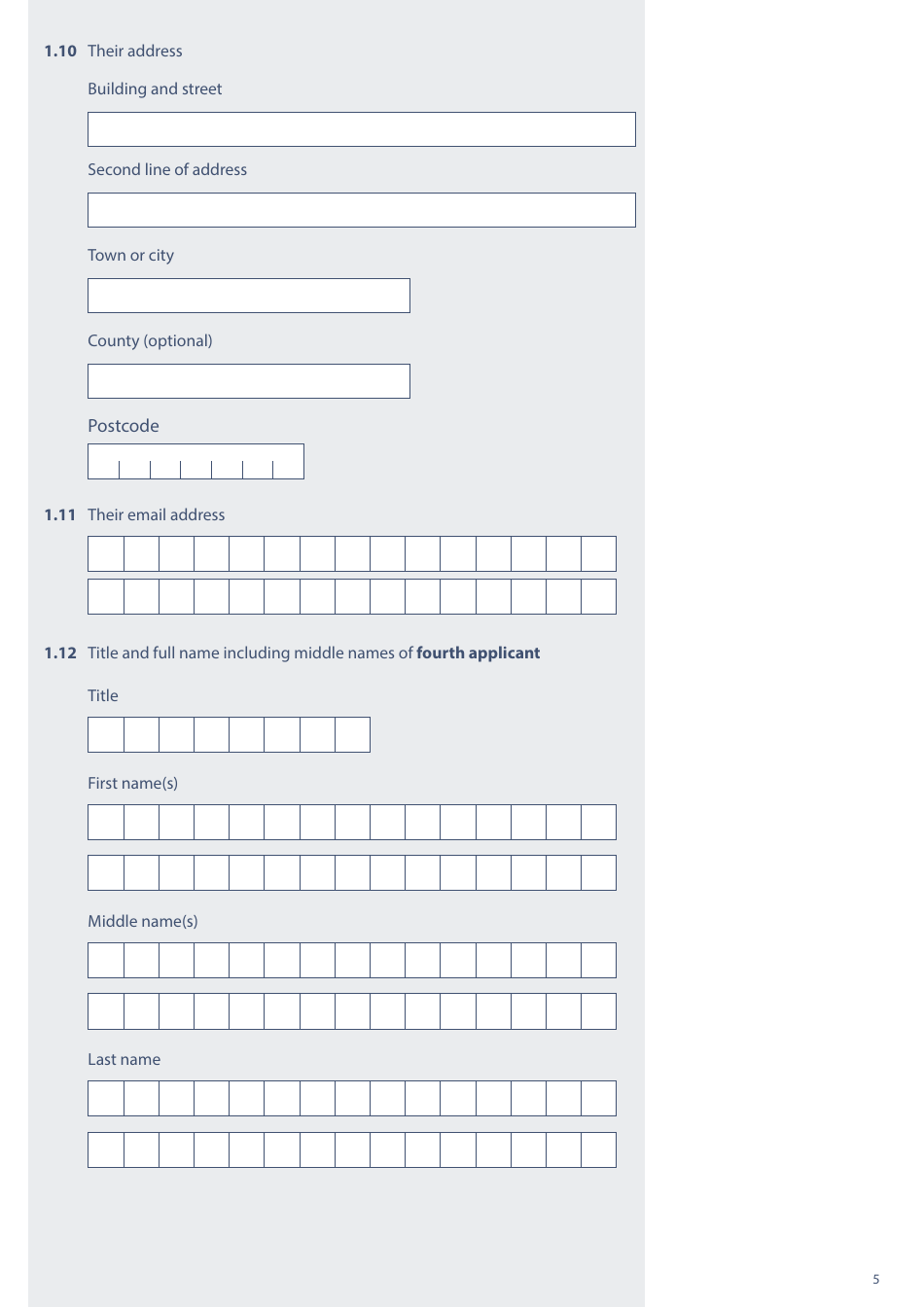 Form PA1A Probate Application - Without a Will - Citizen Applicants - United Kingdom, Page 5