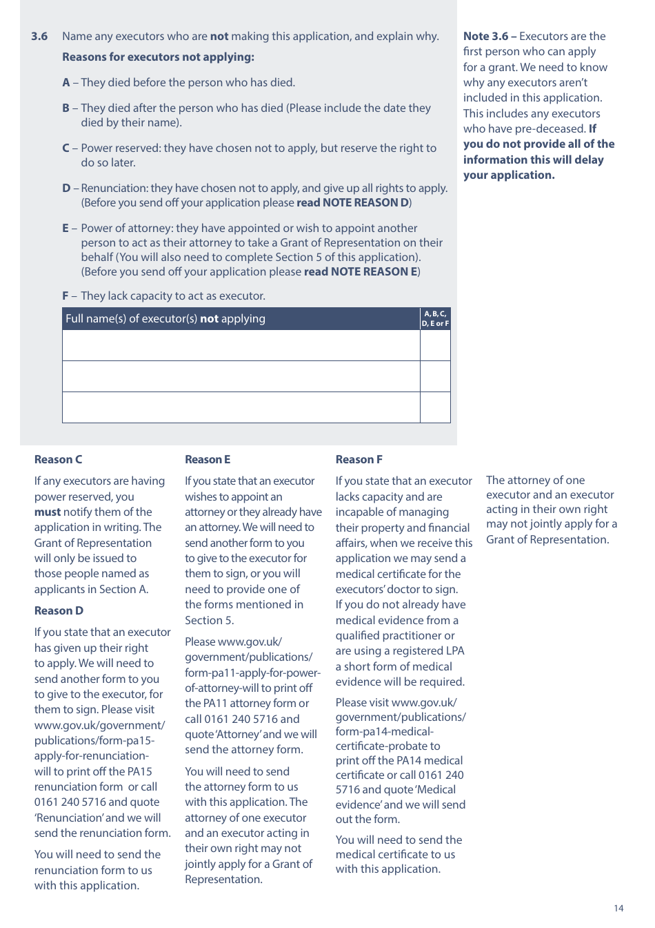Form PA1P Probate Application - With a Will - Probate Practitioners Only - United Kingdom, Page 14