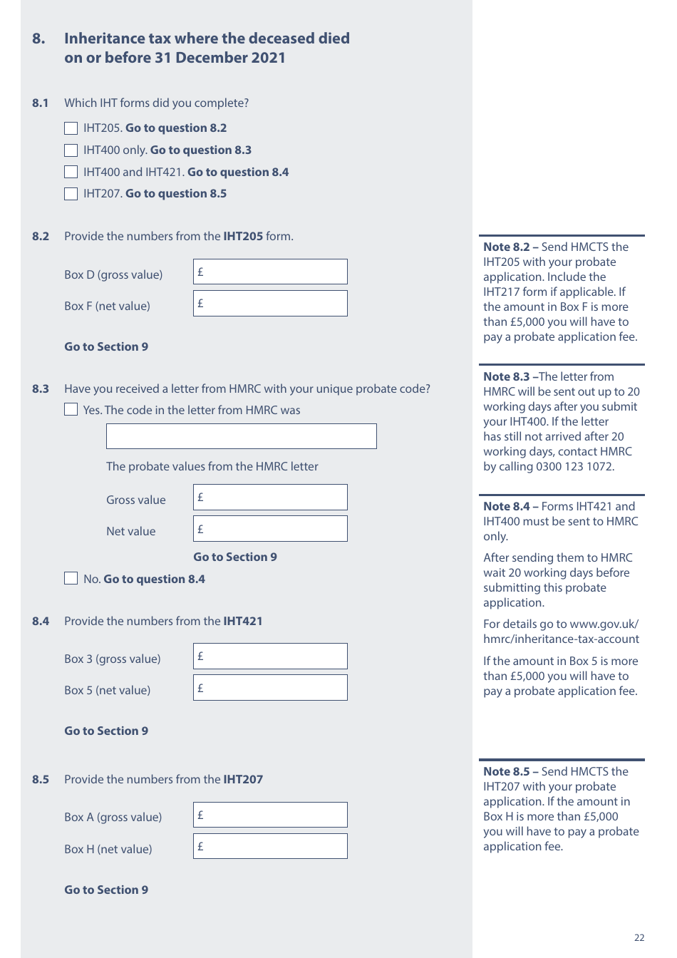 Form PA1P Probate Application - With a Will - Probate Practitioners Only - United Kingdom, Page 22