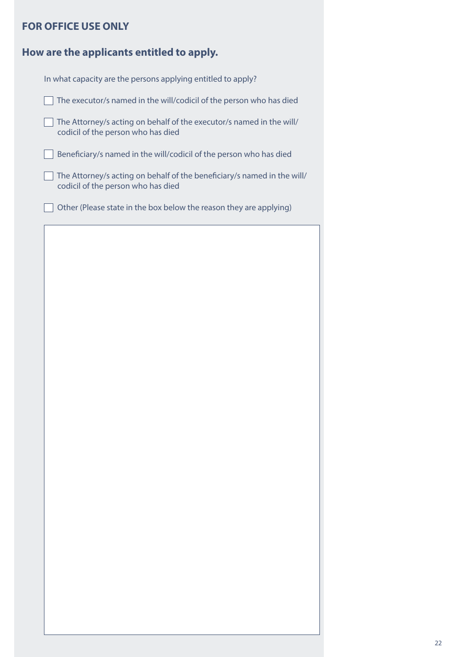 Form PA1P Probate Application - With a Will - Citizen Applicants Only - United Kingdom, Page 22