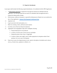 Source Protection Loan Application (Splp) - Vermont Drinking Water State Revolving Fund (Dwsrf) - Vermont, Page 8