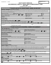 Document preview: Form DSS-NEMT-970 South Dakota Medicaid Non-emergency Medical Travel (Nemt) Reimbursement Form - Day Trip - South Dakota