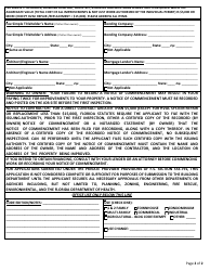 Universal County-Wide/Municipal Building Permit Application Form - Palm Beach County, Florida, Page 2