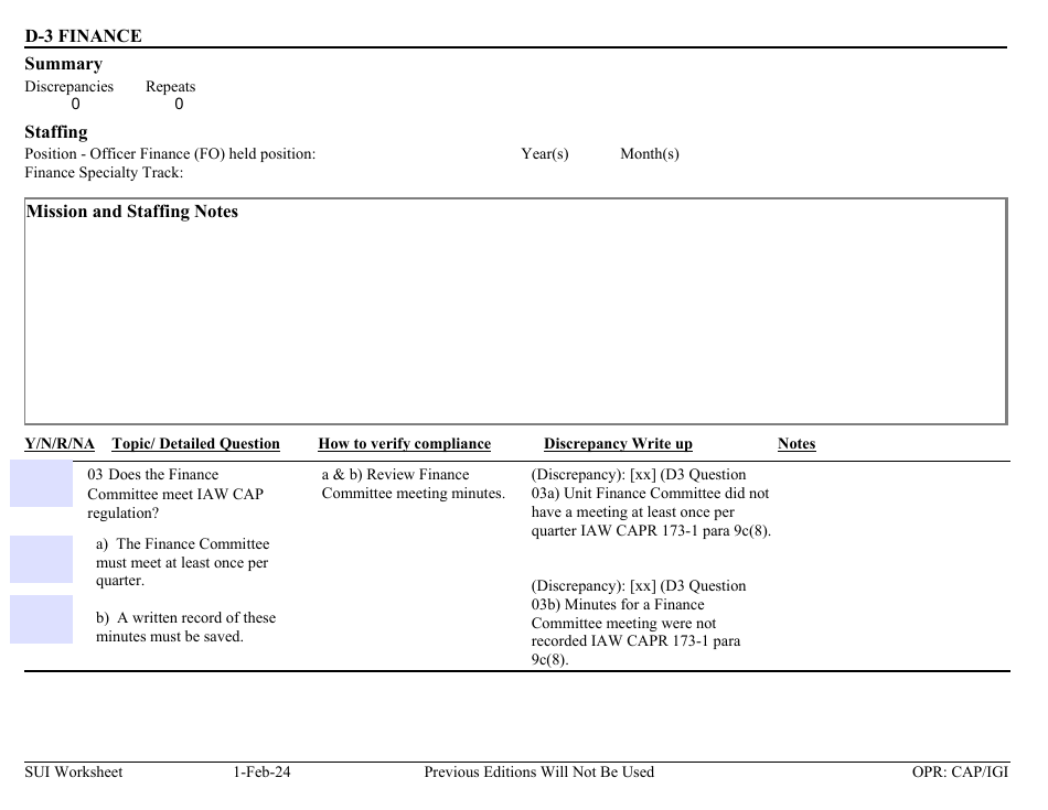 Form D-3 Download Fillable PDF or Fill Online Sui Worksheet - Finance ...