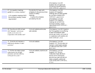 Form B-1 Sui Worksheet - Cadet Programs, Page 2