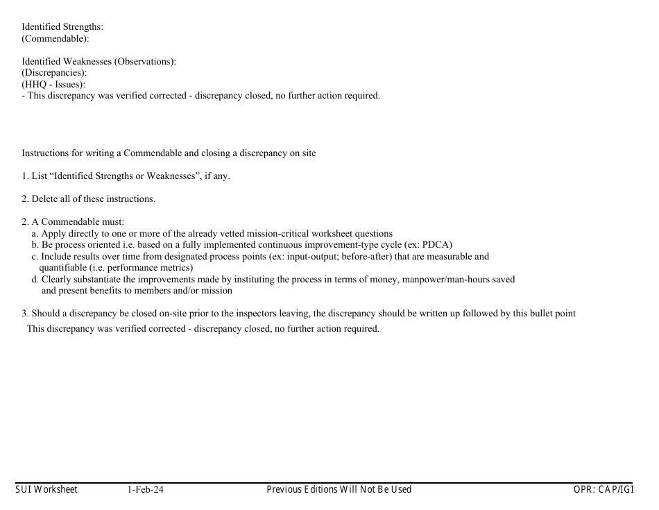 Form E-1 Sui Worksheet - Command, Page 4