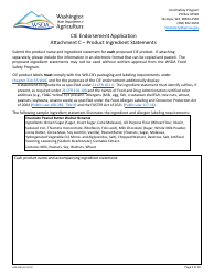 Form AGR-2300 Cannabis-Infused Edible Endorsement Application - Washington, Page 5