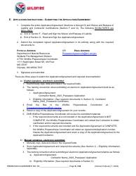 Pre-season Application and Agreement Operations - Washington, Page 9