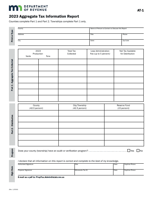 Form AT-1 2023 Printable Pdf