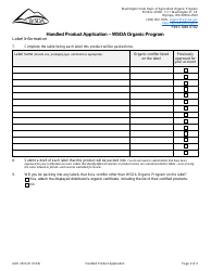 Form AGR2524 Handled Product Application - Wsda Organic Program - Washington, Page 2
