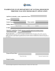 Firewise USA Site Micro Grant Application - Washington