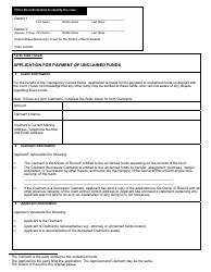 Document preview: Form 1340 Application for Payment of Unclaimed Funds - North Dakota