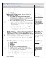 Money Transmission License New Application Checklist (Company) - Texas, Page 10