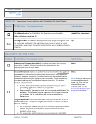 Money Transmission License New Application Checklist (Company) - Texas, Page 4