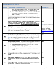 Money Transmission License New Application Checklist (Company) - Texas, Page 5