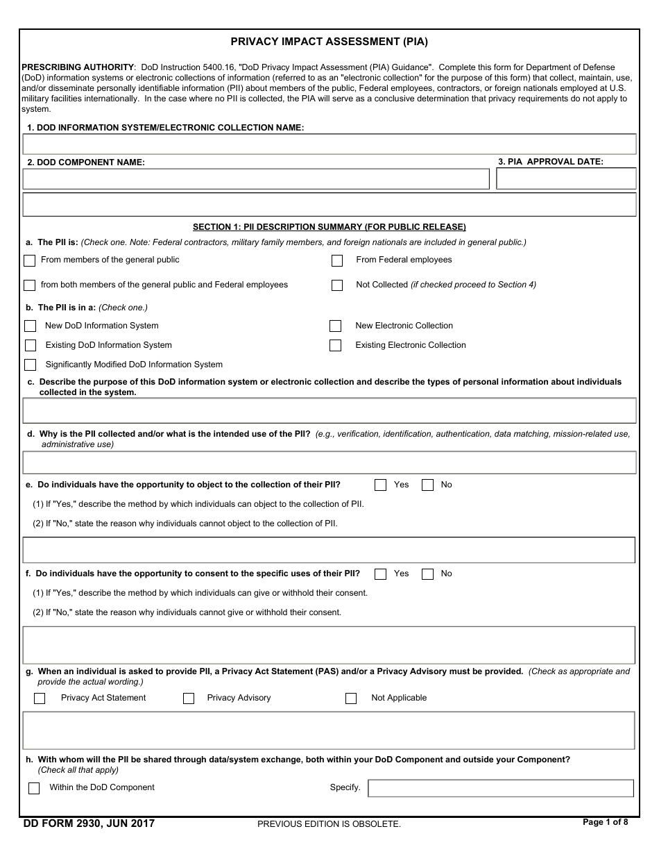 DD Form 2930 - Fill Out, Sign Online and Download Fillable PDF ...