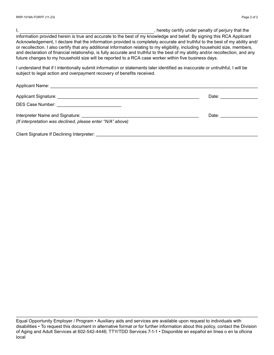 Form RRP-1019A - Fill Out, Sign Online and Download Fillable PDF ...