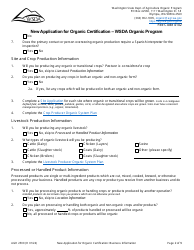 Form AGR2500 New Application for Organic Certification - Wsda Organic Program - Washington, Page 2
